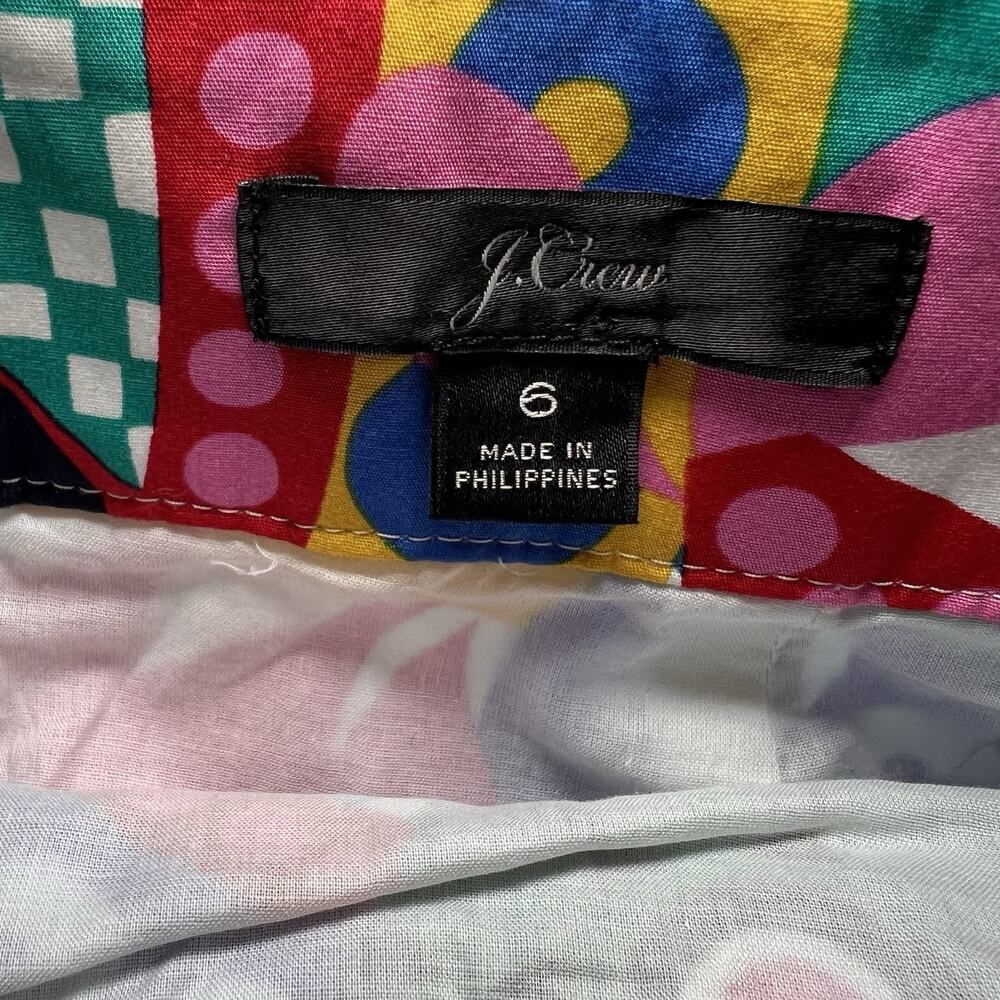 J.Crew Skirt Size 6 Ratti Kaleidoscope Floral Multicolor Tie-back Tulip L7939 - Picture 4 of 13